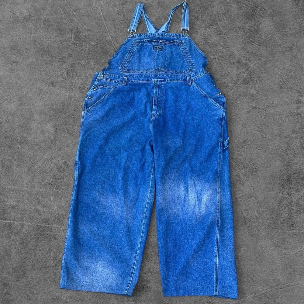 Vintage 90s Paco Jeanswear Denim Overalls 5XL Baggy Skater Big & Tall Hip Hop